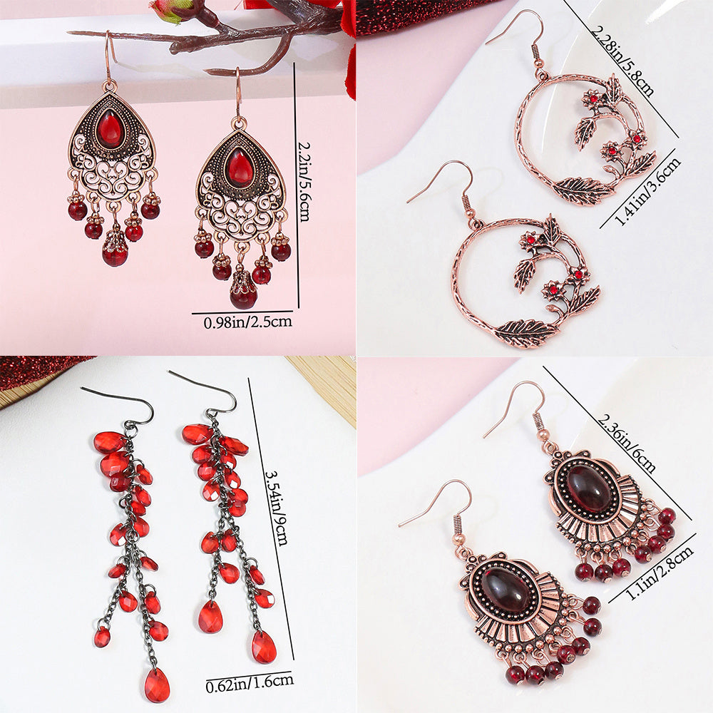 1 Pair/4 Pairs Vintage Style Women's Pendant  Tassel Earrings