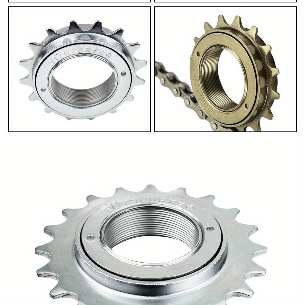 1pc VG Sports 16T/18T/20T/22T/24T 34MM Bicycle Flywheel Single Speed Bicycle Flywheel Sprocket 1 Speed Gear For BMX Flywheel Sprocket Gear Bike Accessories