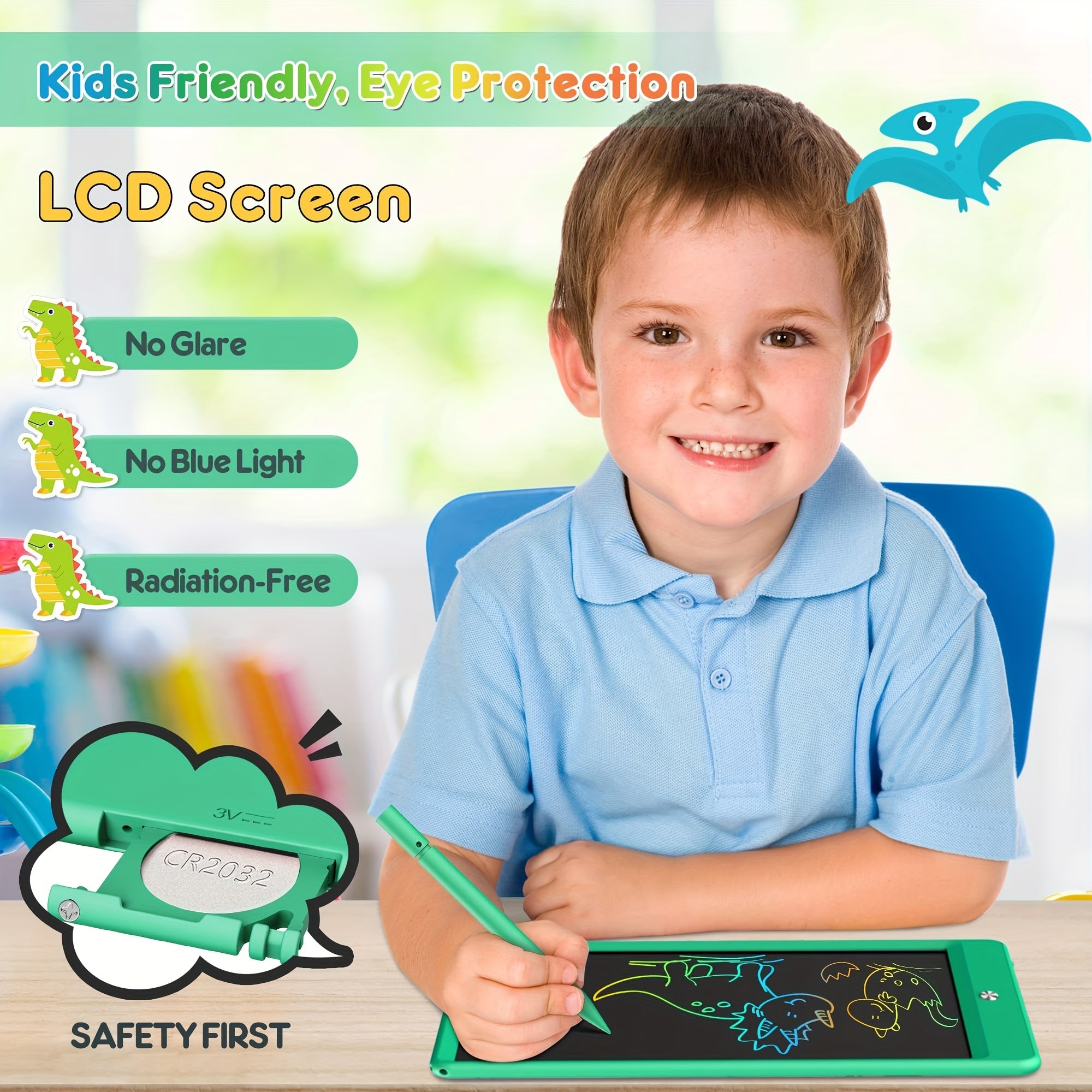 2pcs LCD Writing Board 10 Inches, Toys 3 4 5 6 7 8 9 10 Year Old Boys And Girls, Color Graffiti Board Drawing Board, Gifts For Boys Learning To Walk 3-12 Years Old, Memo Board, Drawing Board