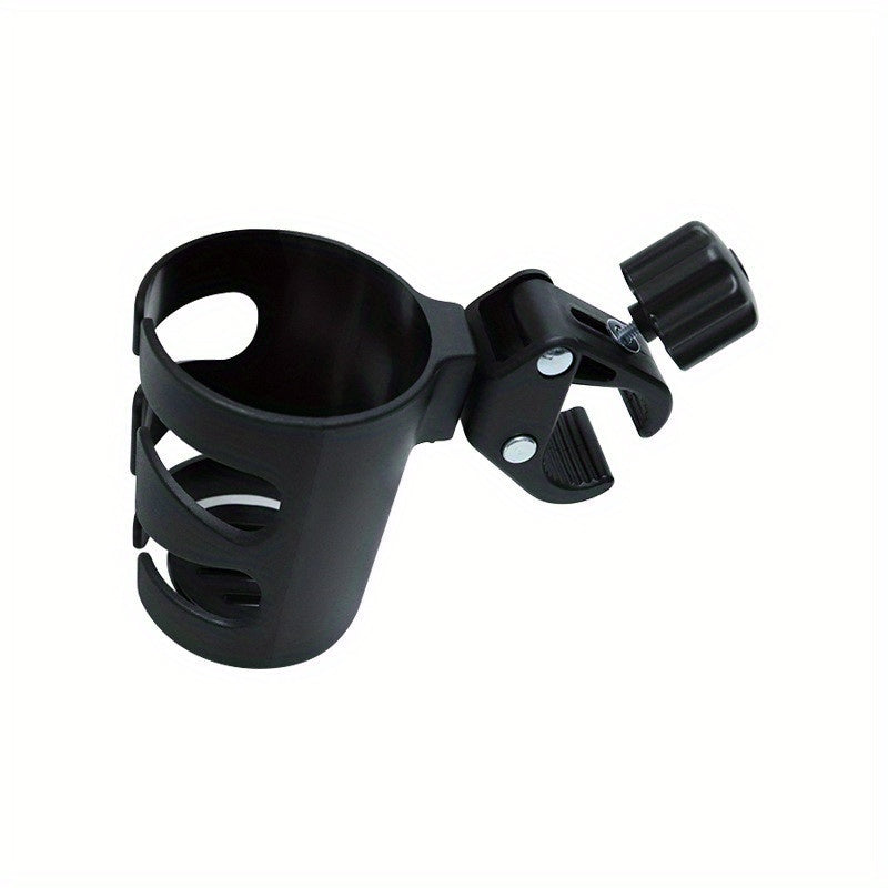 1pc Rotatable Black Bottle & Cup Holder - Durable PP Material, Secure Clamp Design for Bicycles & Carts, Ideal for Outdoor Sports Hydration