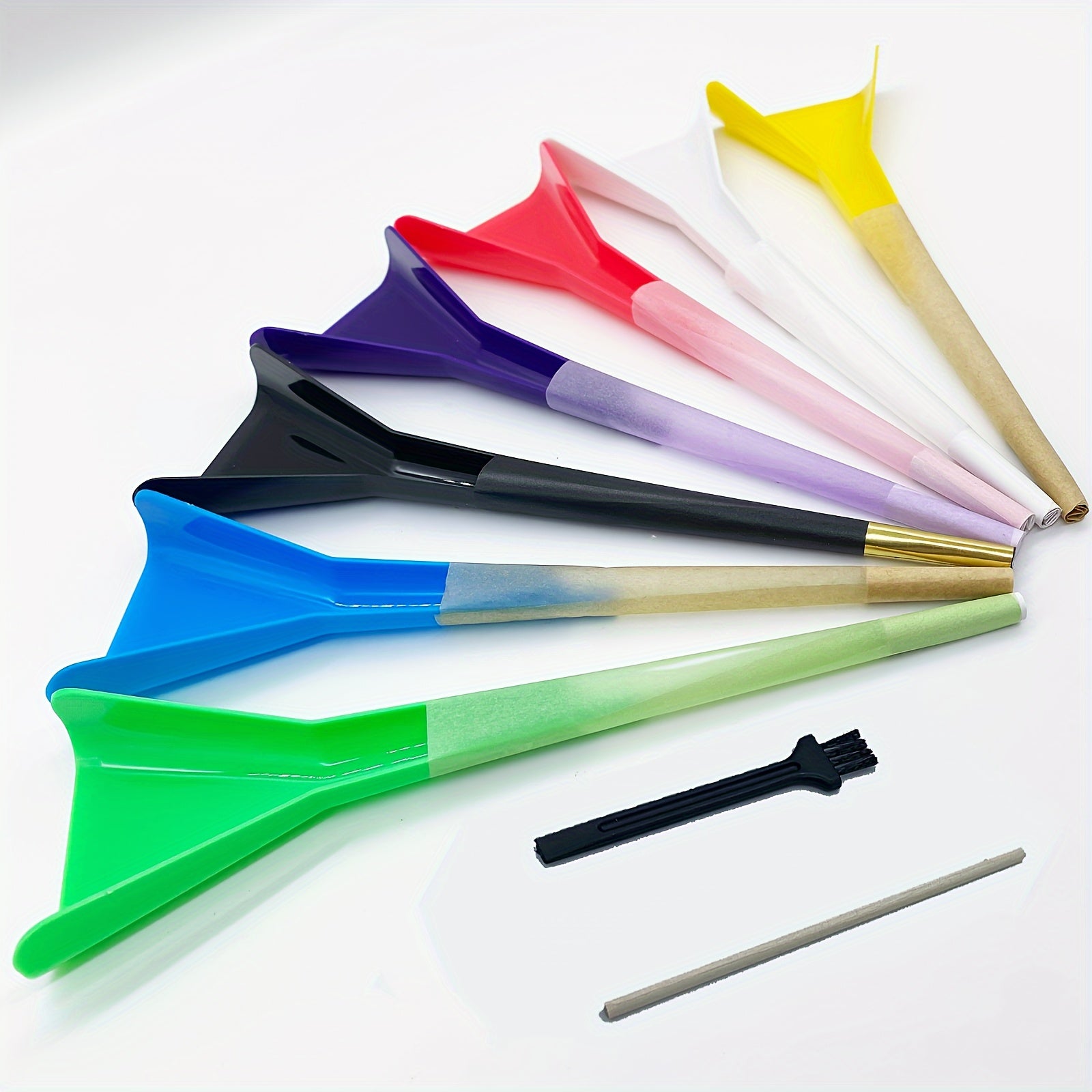 1set, Pre Rolled Cones Loader Funnel Tool Set - Including Cone Loader, Cleaning Brush Grinder Brush, Pressing Rod - Kitchen Supplies, Household Gadgets