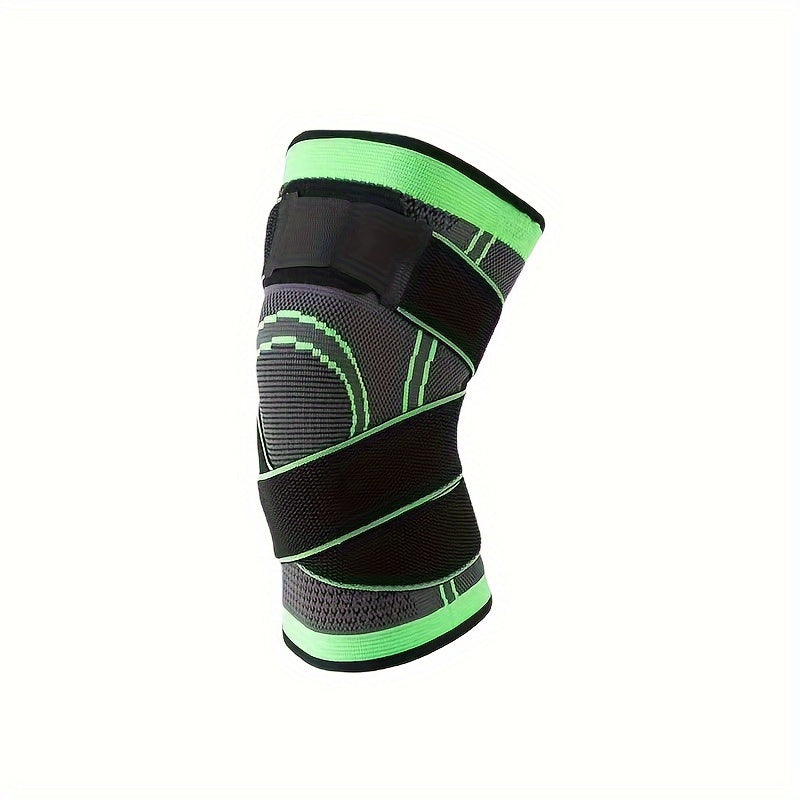1pc Men's Sports Compression Knee Protector - Knee Support & Protection for Fitness, Running, Gym, and Outdoor Activities - Breathable, Short, Nylon Strap Design