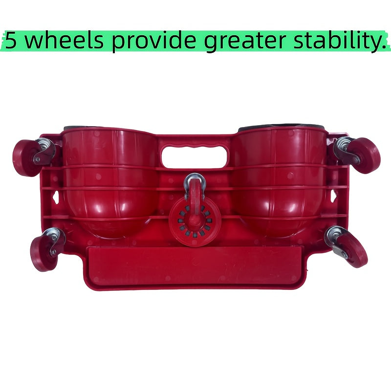 1pc Rolling Knee Pad Platform with Wheels, ABS Material, Multi-Function with Built-In Tool Tray,