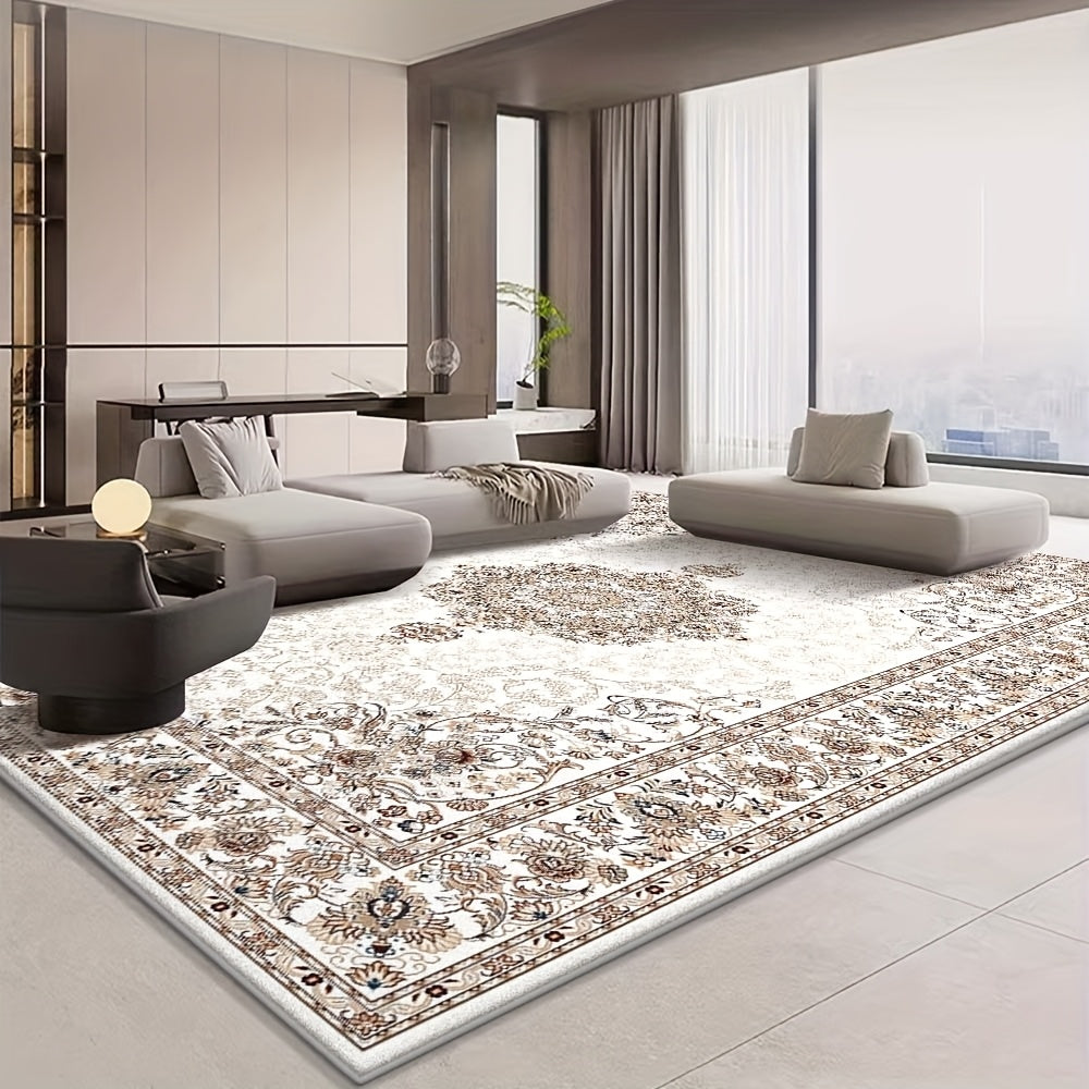 Velvet Living Room Mat: Fresh And Minimalist Design, Anti-Slip for a Cozy Bedroom, Machine Washable, Durable, Soft, Safe, And Easy to Clean – Perfect for Rooms, Kitchens, Or Dining Areas, Rugs for Living Room, Living Room R