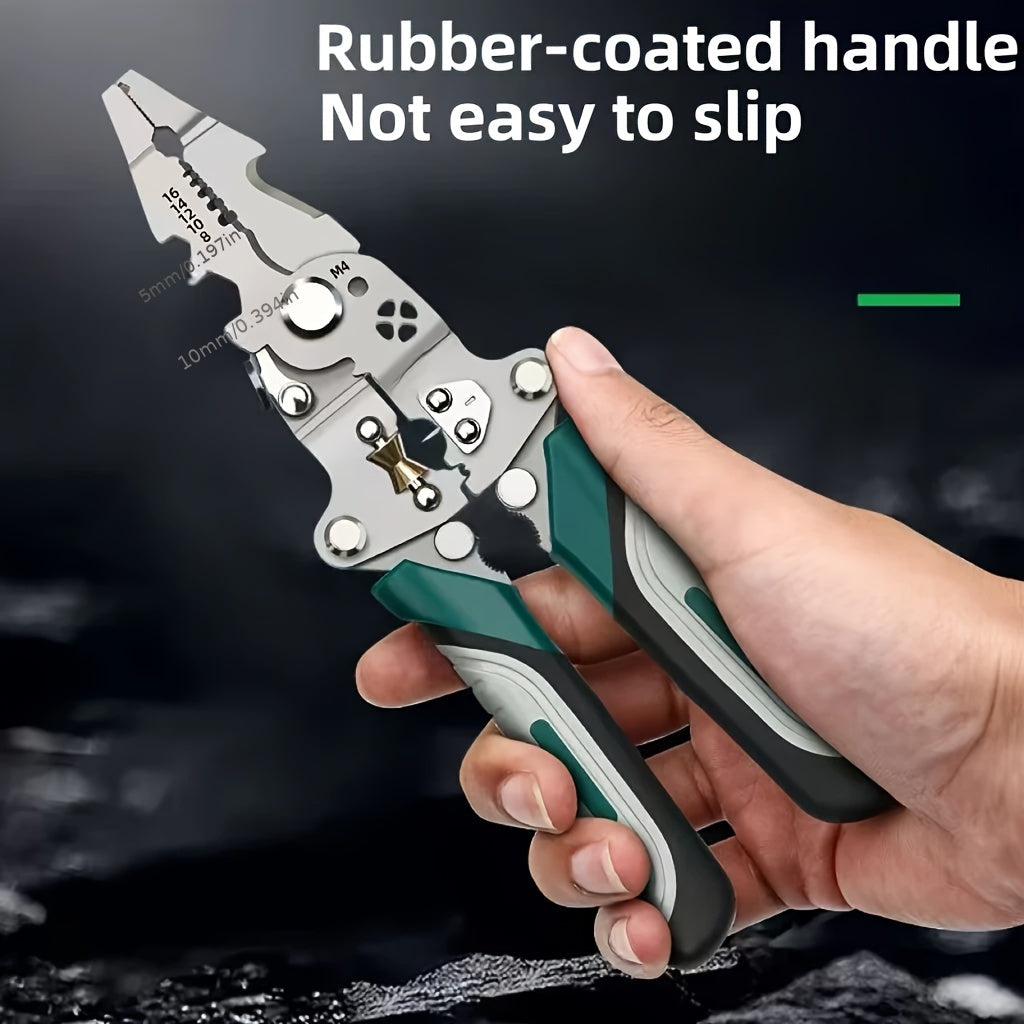 1pc Heavy-Duty Industrial Wire Stripping Pliers -
