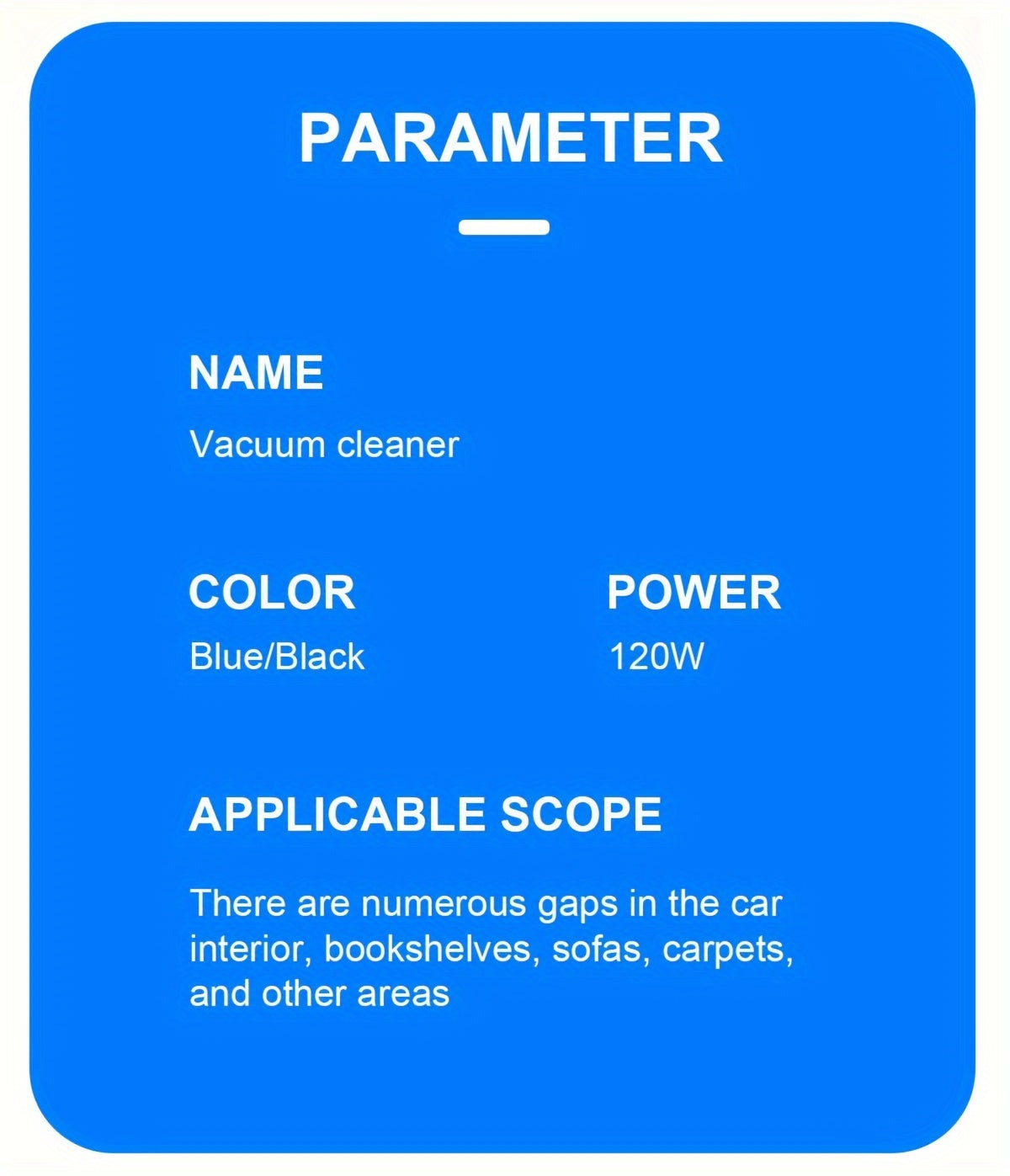 4000mAh High-Power Portable Vacuum Cleaner -USB Rechargeable,