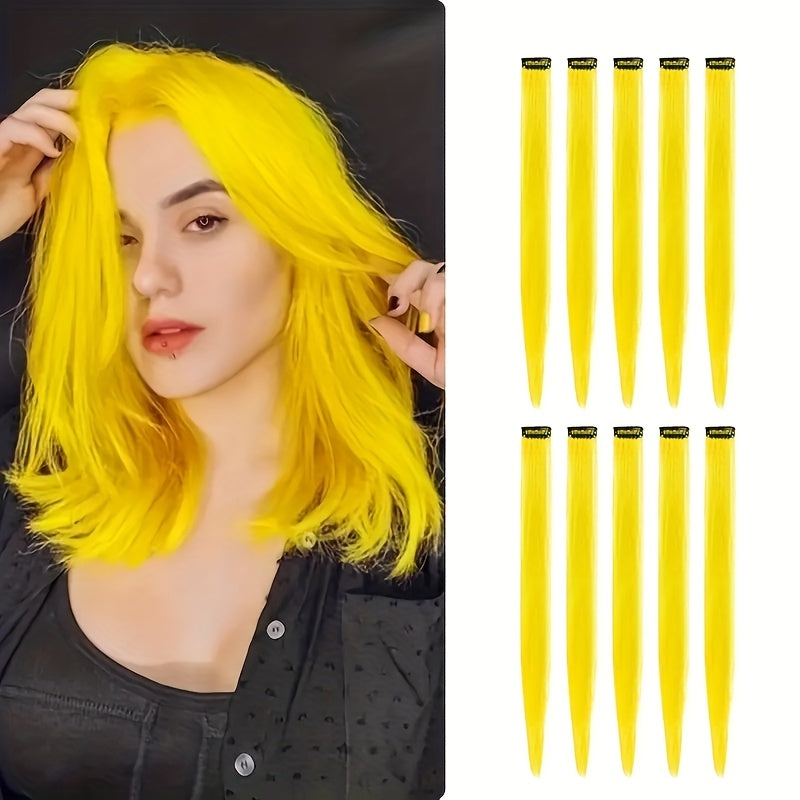 10 Pack HUAQIN Clip-In Hair Extensions for - 18 Inch