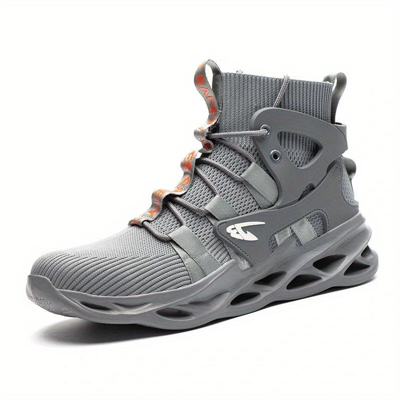 PLUS SIZE Men's Lightweight Safety Resistant Work Boots, Casual Comfortable Blade Boots