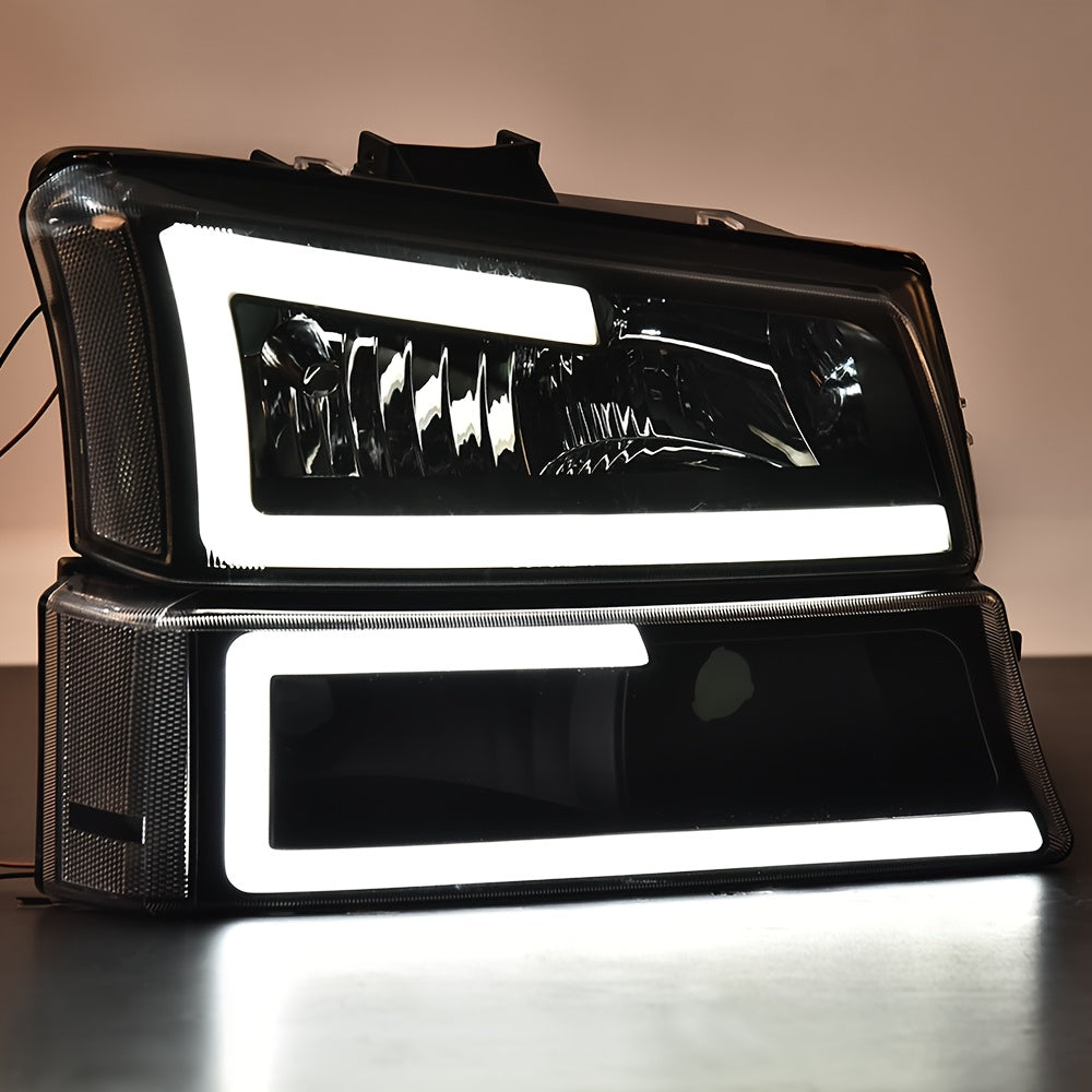 LED Headlight Left & Right Fit for Chevy for Silverado 1500 2500 3500 HD