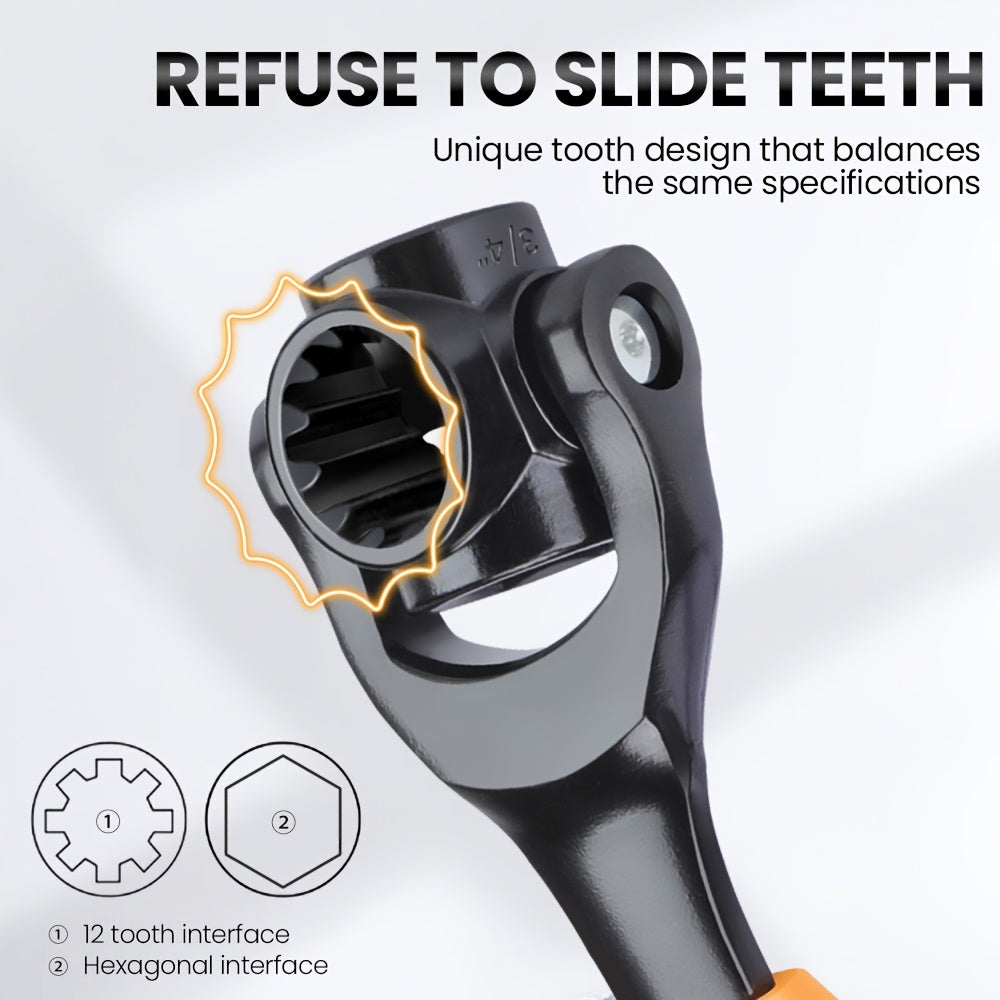 AIRAJ Multi-functional Socket Wrench Head 360 Degree Rotation Automatic Locking Hardness High Torquee Repa