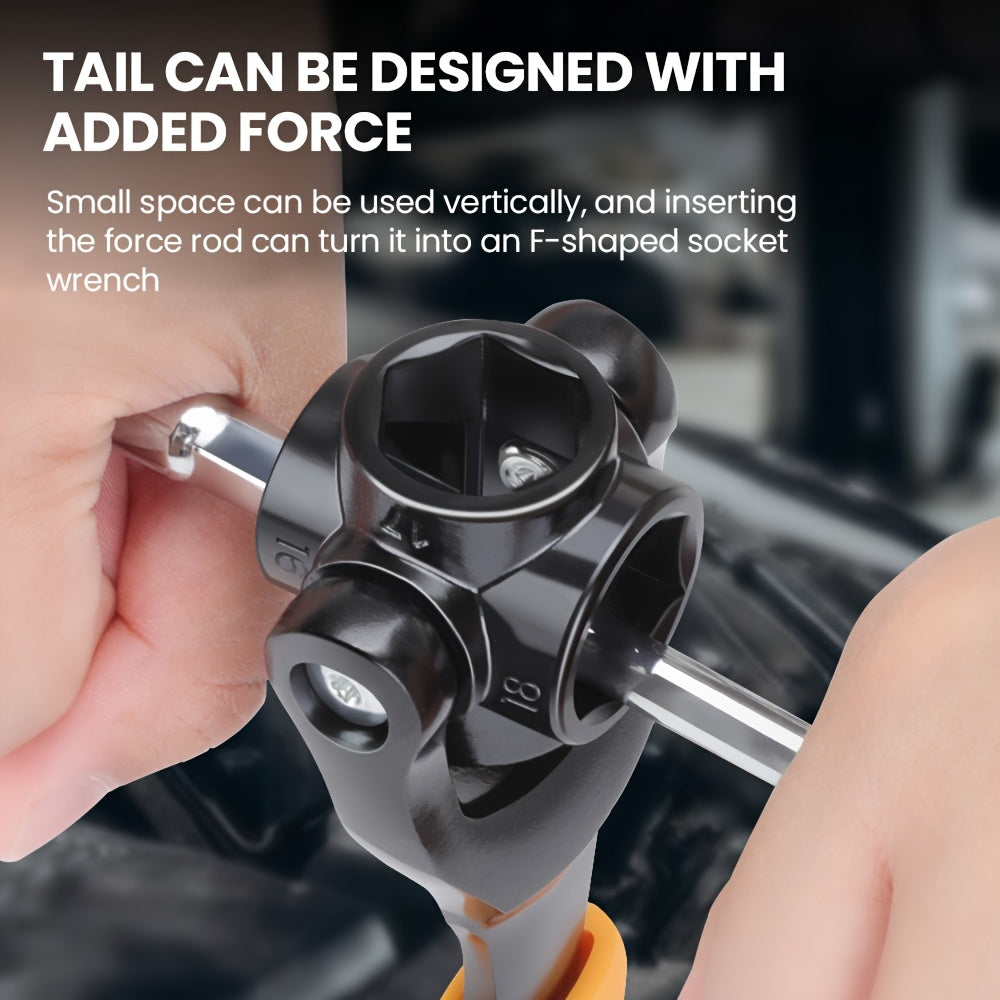 AIRAJ Multi-functional Socket Wrench Head 360 Degree Rotation Automatic Locking Hardness High Torquee Repa