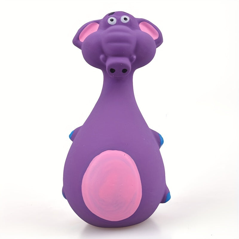 Chewy Dog Toy Set: 4 Playful Rubber Toys with Cartoon Designs for Your Pooch