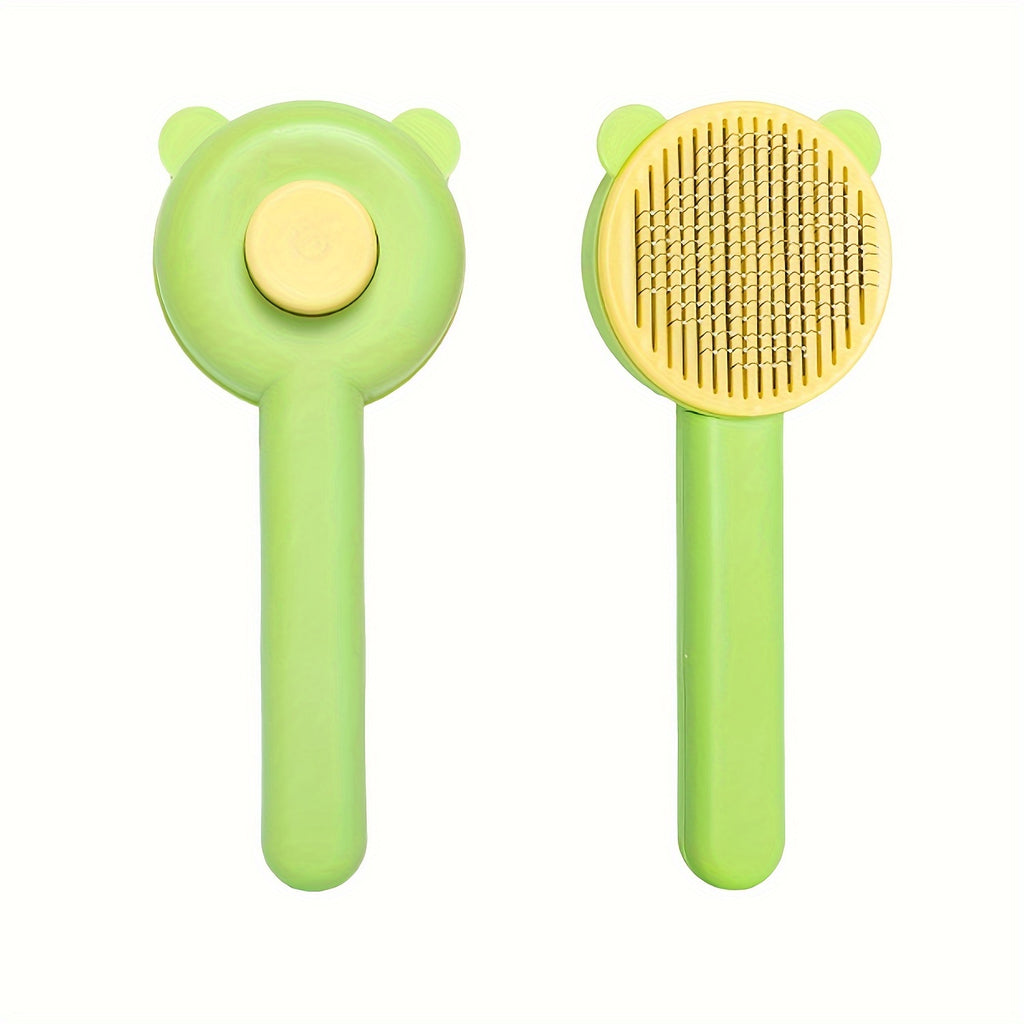Self-Cleaning Cat Grooming Brush: Easy, Efficient Fur Removal & Shine Enhancement for Your Pet