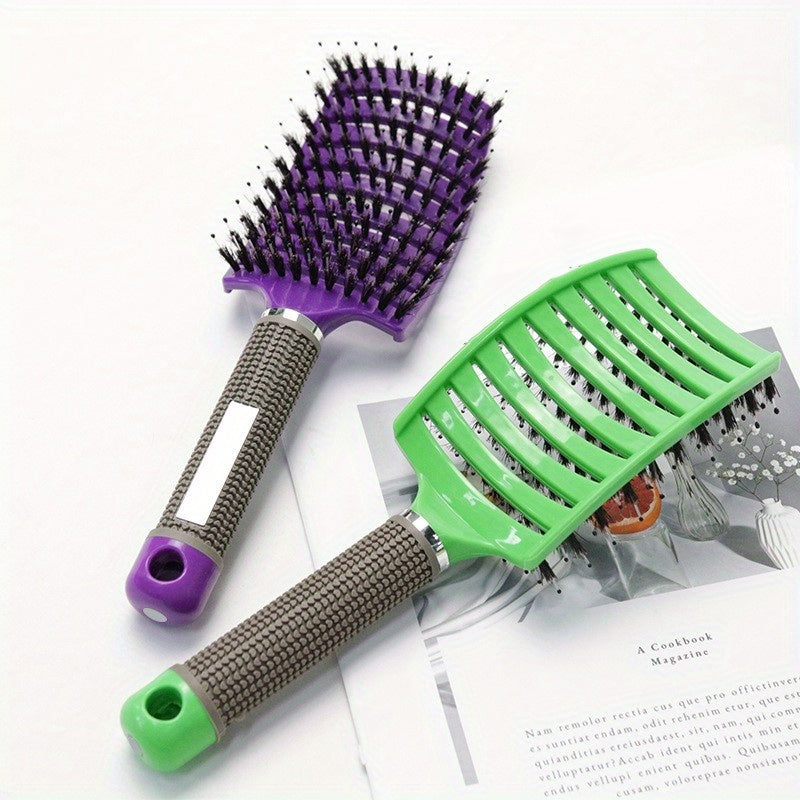 1pc Curved Vented Professional Detangling Hair Brush | Magic Scalp Massage Comb for Women