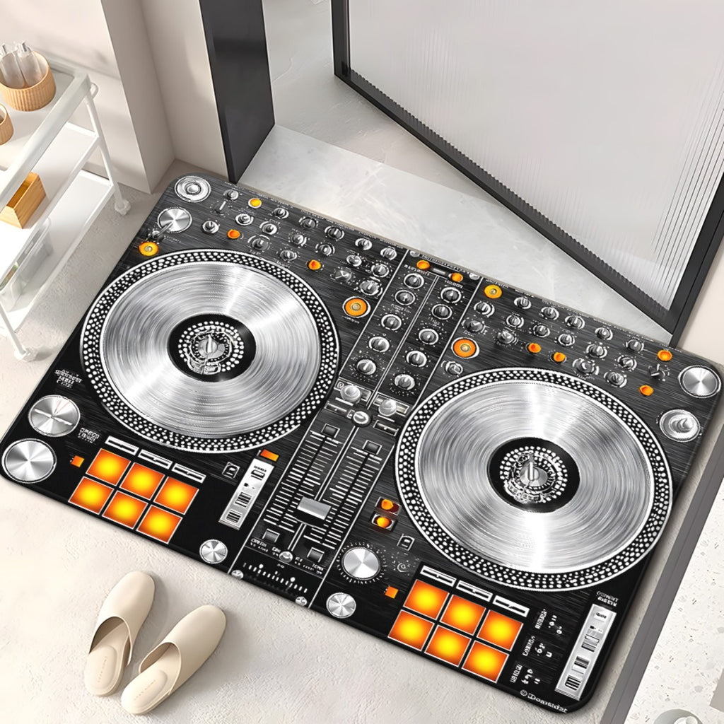 1pc DJ Equipment DoorMats 700gsm, Non-Slip Bathroom Floor Mat, Microfiber Absorbent Machine Washable Polyester Mat for Bedroom, Living Room Entrance, Camping Picnic Rugs, Outdoor mat, Outdoor Mat., Entrance Mat, Bedroom Rug,