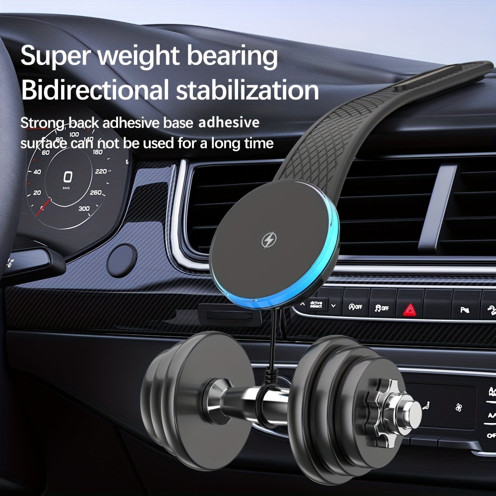 1pc 15W Premium Car-mounted Folding Wireless Charger Magnetic Suction