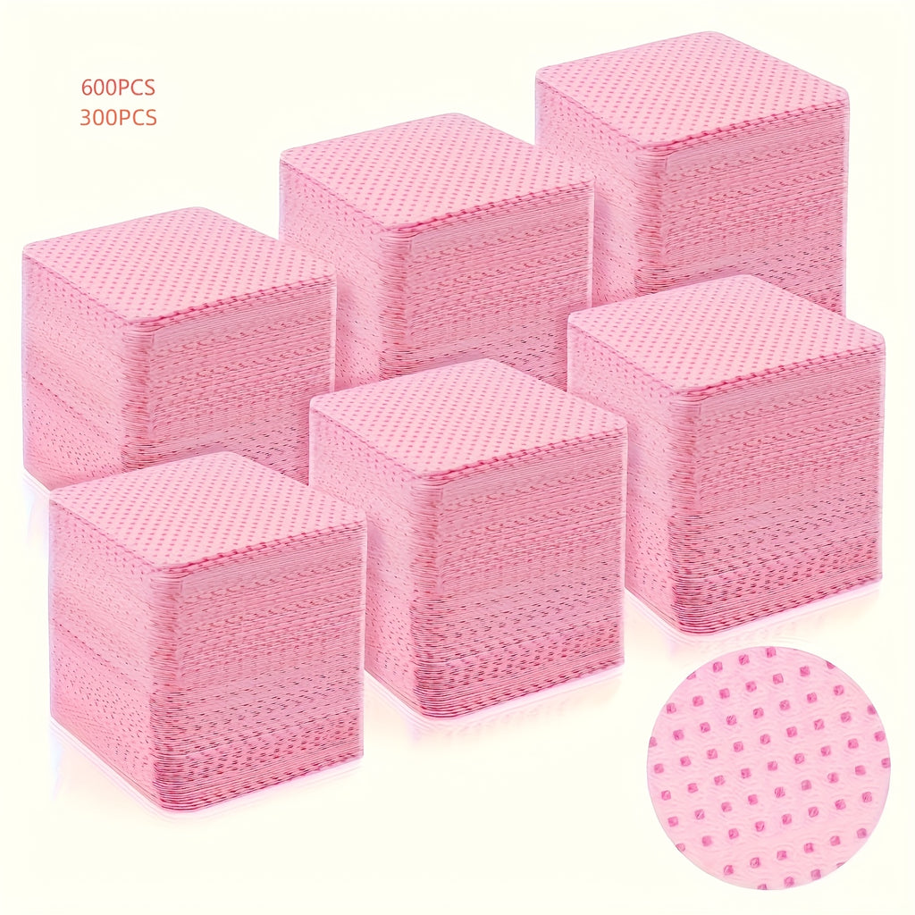300pcs/600pcs Lint Free Nail Wipes Nail Polish Remover Pads Absorbent Soft Nail Cleaning Wipes Sheet Removal Manicure Tool