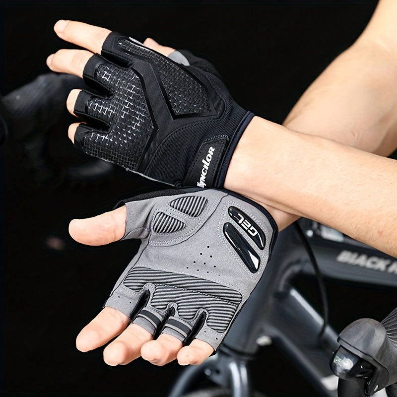 1 Pair of Lightweight, Breathable Unisex Fingerless Gloves - Ideal for Outdoor Sports and Cycling