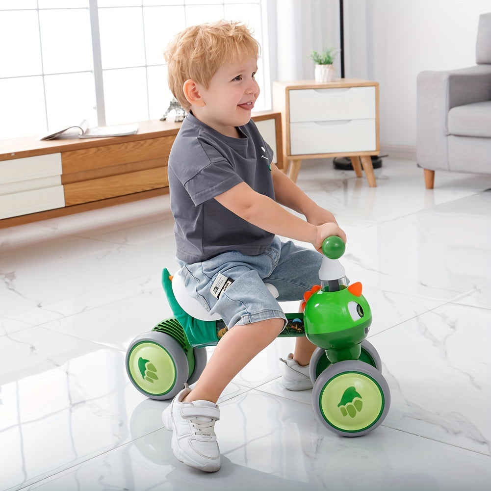 Baby Balance Bike Toys for 1 Year Old Boys Girls, 10-36 Months Toddler Bike, Non-Pedal 4 Silent Wheels Riding Toys Indoor Outdoor, First Birthday Gifts, Kids Pre-School First Bike Dinosaur