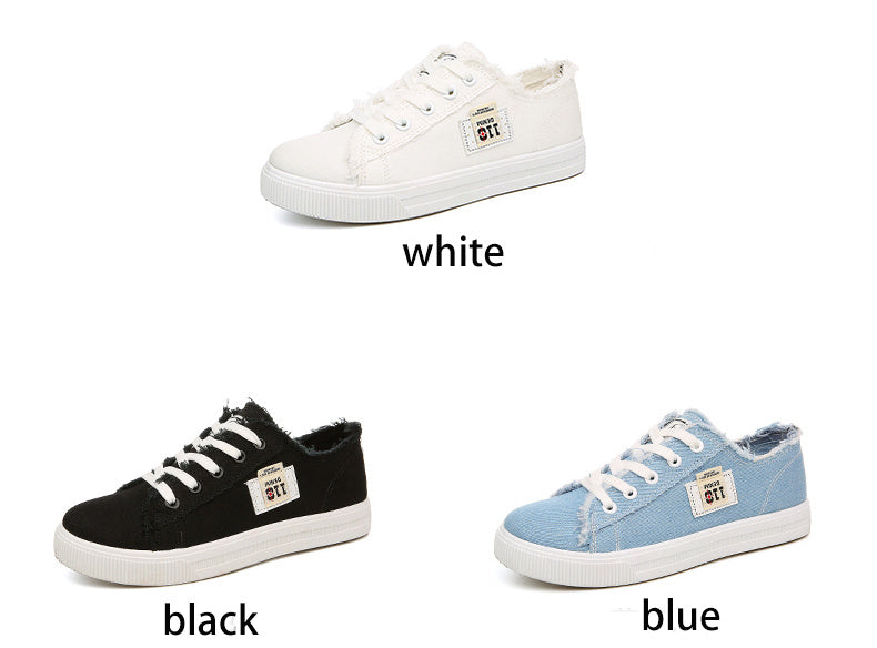 Women'S Casual Round Toe Solid Color Canvas Shoes, Small White, Flat Bottom, PVC Sole, Fabric Upper And Insole, Hand Wash, No Dry Clean, Spring, Autumn, All Season 2022