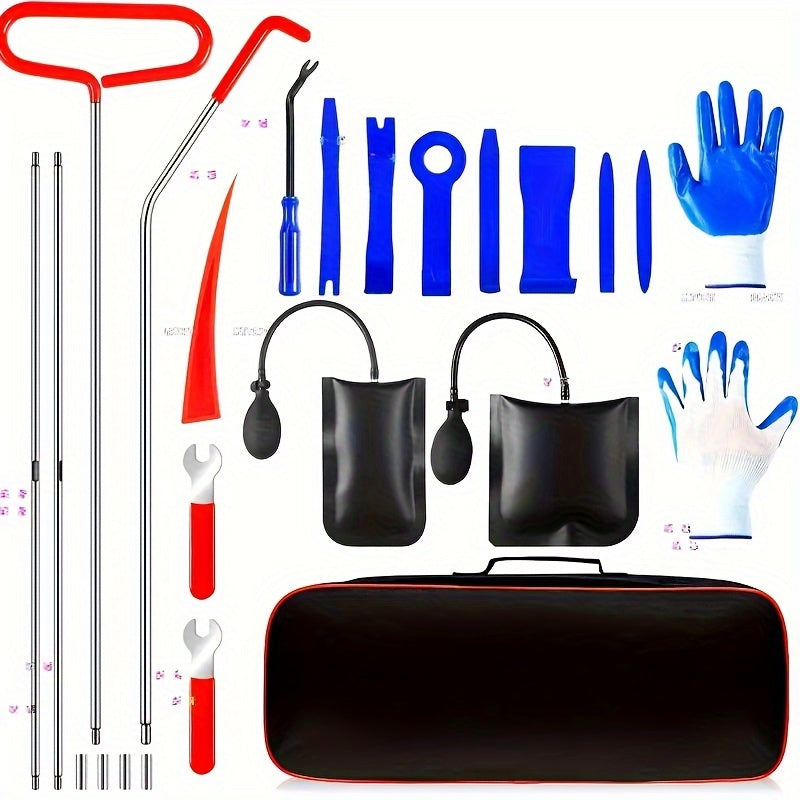 Portable 17pcs/22pcs Automotive Tool Set - Car Repair Tool Kit With Carrying Bag For Cars & Trucks