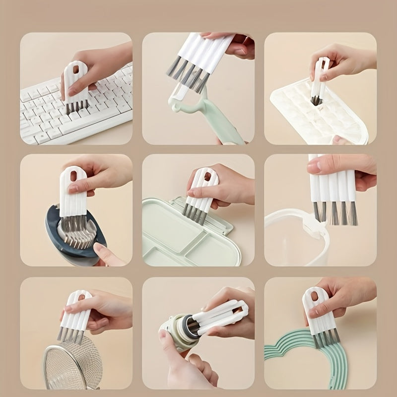 Multifunctional Flexible Gap Brush Cup Cover Groove Nipple Bottle Gap Brush Household Soft Bristles Cleaning Brush Keyboard Tool