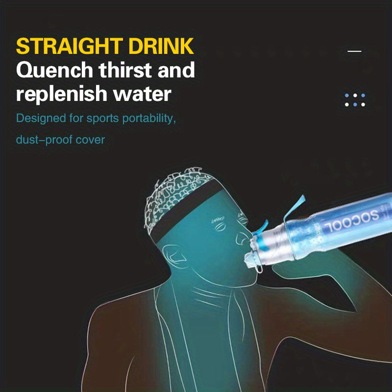 Creative Double-layer Sports Spray Water Bottle, Dual-purpose Plastic Squeeze Spray Bottle For Summer Outdoor Sports