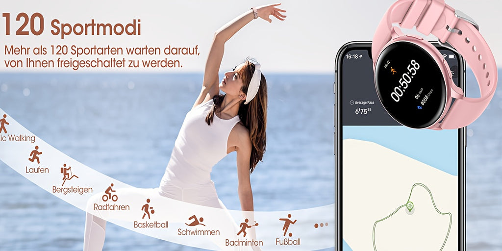 Smartwatch with Wireless Call/Dial, Female Functions, Sleep, 19 Sports Modes, Music Player, Pedometer - Perfect Birthday Gift for Men & Women, Christmas, Halloween, Smartwatches For Android & Ios