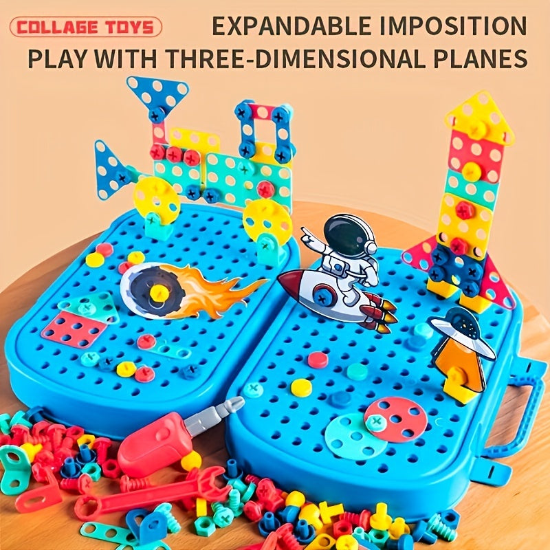351 pcs Twist Screws To Assemble Toys, Boys Exercise Their Puzzle-solving Skills By Disassembling Electric Drill