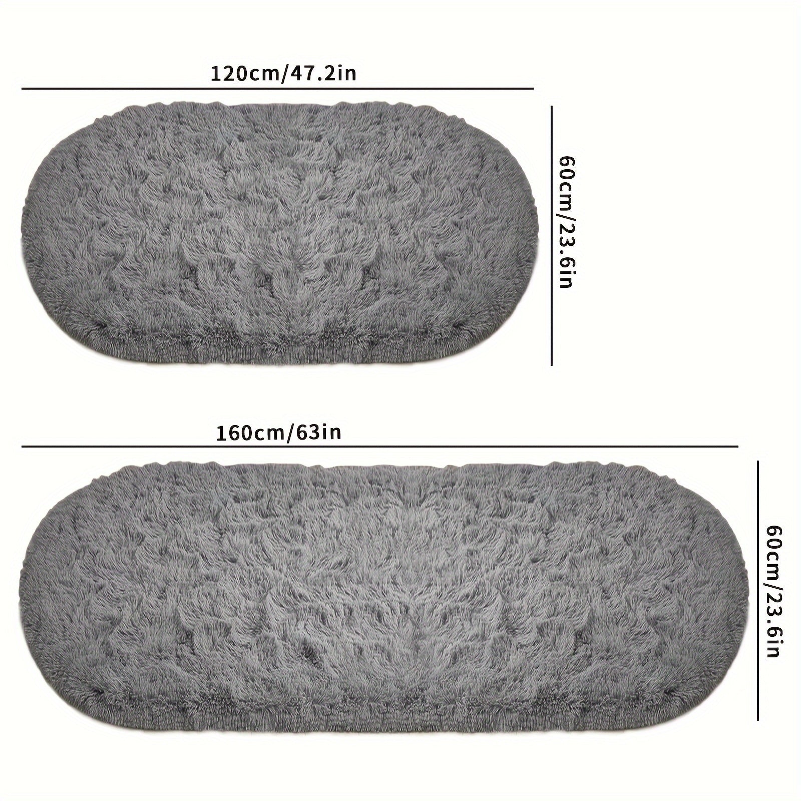 Luxurious Light Gray Plush Bedroom Mat - Soft, Skin-Friendly & Easy Care, Non-Slip Backing, Cozy Warm Mat for Home Decor, Rugs for Bedroom