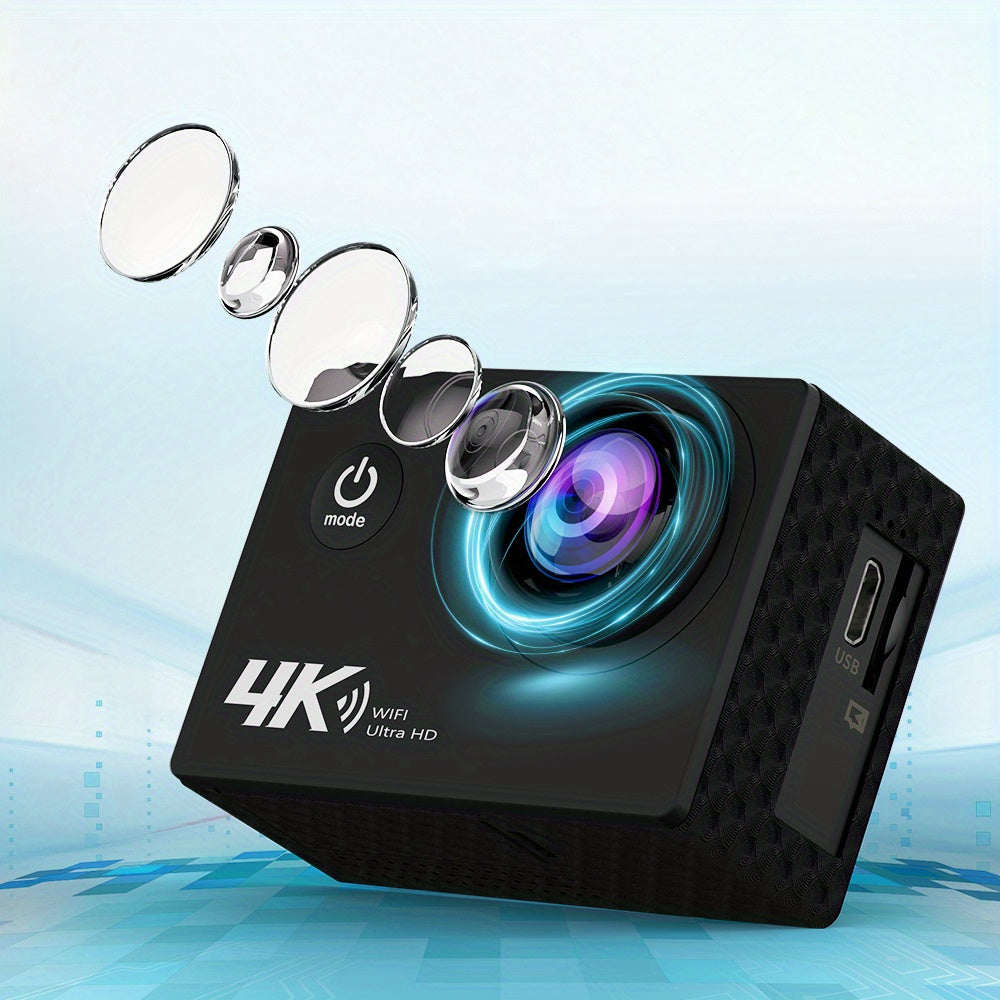 4K30FPS-action camera ultra high definition underwater camera, High Quality, outdoor sports camera with wifi send 32GB memory card