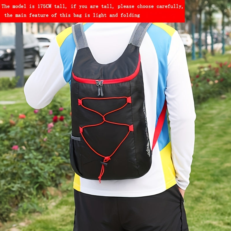 Small Portable Multifunctional Sports Backpack, Foldable Lightweight Waterproof Storage Bag For Men Outdoor Camping Hiking Travel Backpack