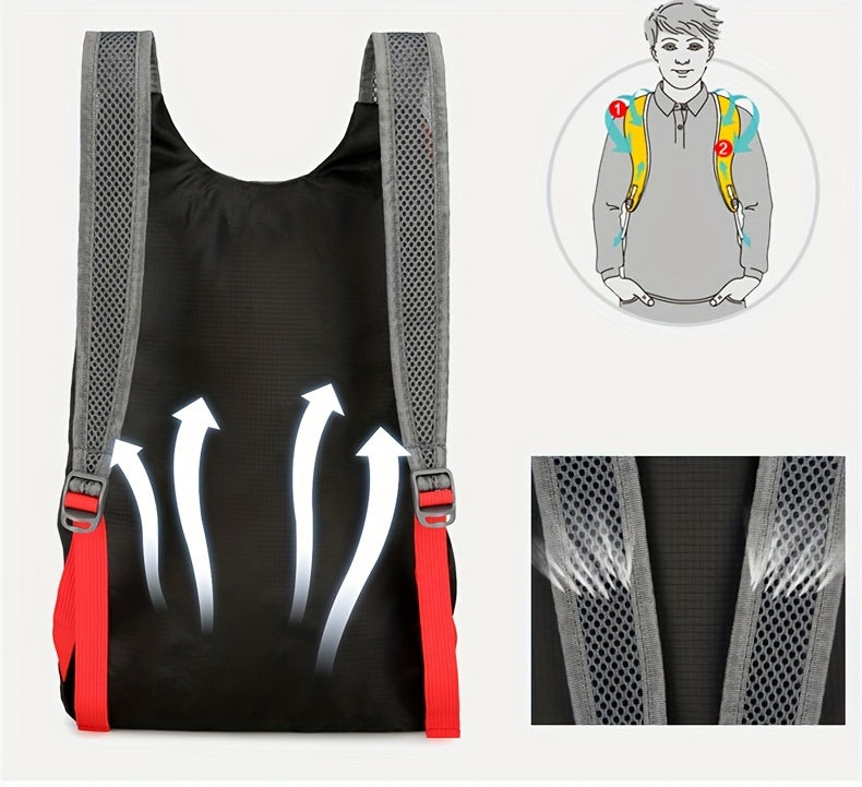 Small Portable Multifunctional Sports Backpack, Foldable Lightweight Waterproof Storage Bag For Men Outdoor Camping Hiking Travel Backpack