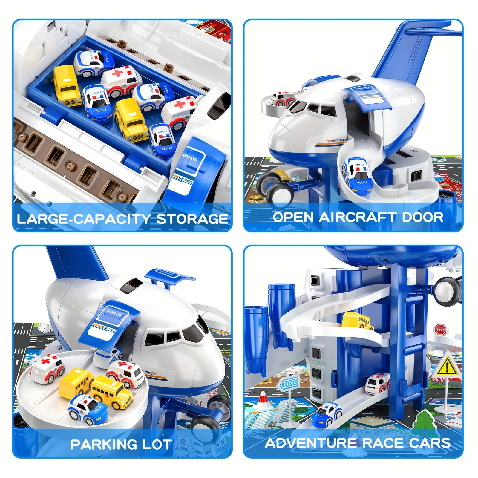 Home Kids Airplane Car Toys Simulation Inertia Aircraft Music Stroy With Light Passenger Plane Diecasts Kids Educational Toy