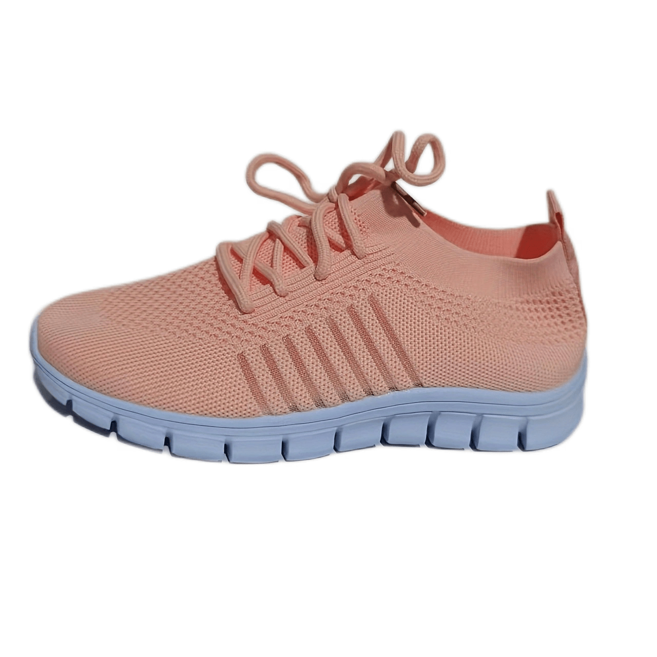 Women's Knitted Sports Shoes, Breathable & Lightweight Low Top Running Sneakers, Casual Outdoor Gym Jogging Trainers Plus Size