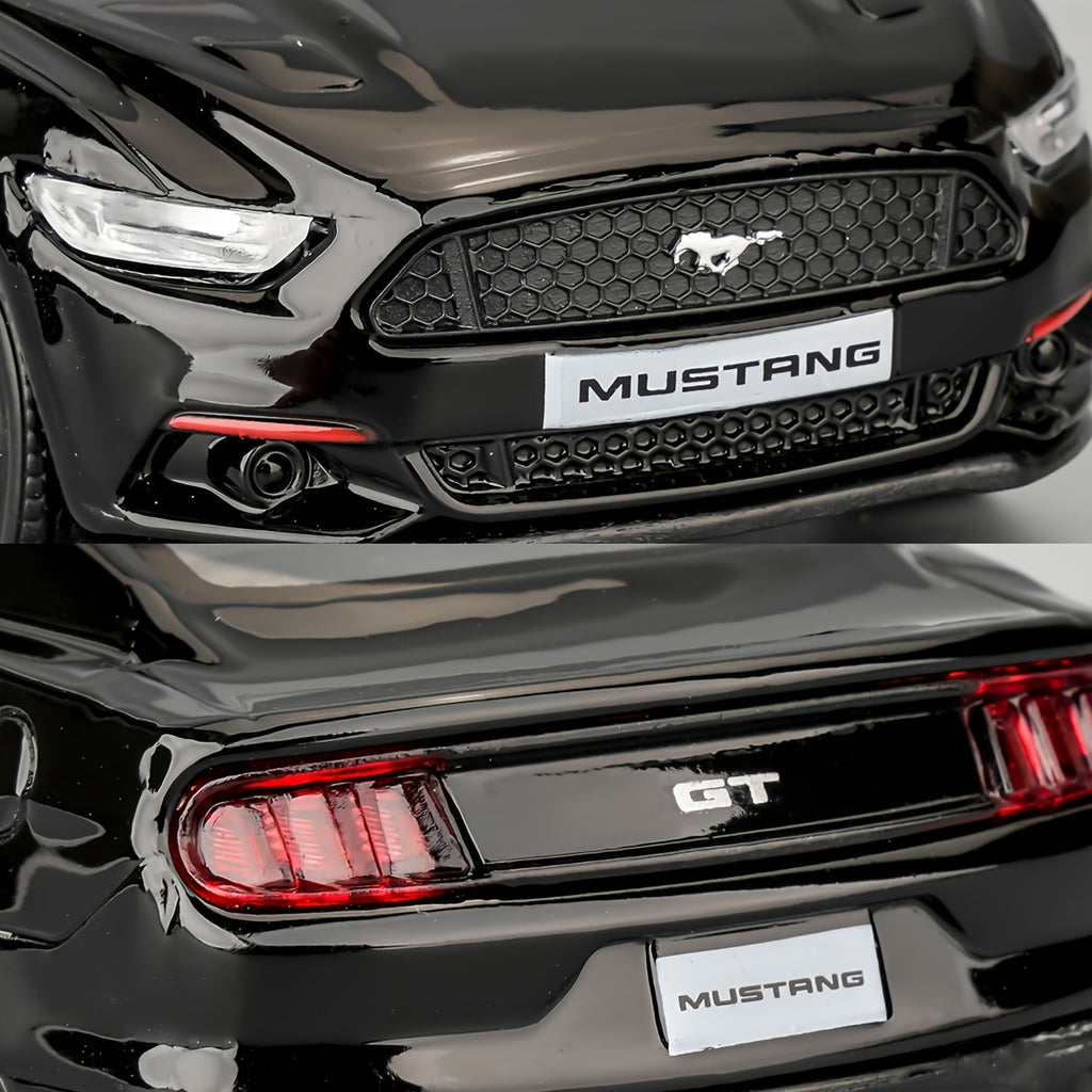 RMZCITY 1/36 Ford Mustang Police Car Model Zinc Alloy Die-Cast Pull Back Vehicles Toys As Gift (Black)