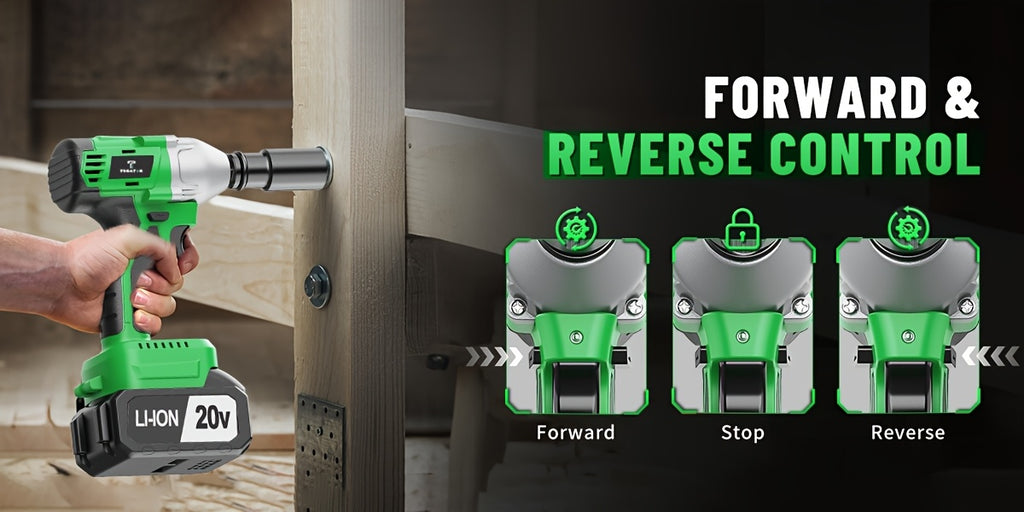 20V 4000MAH Cordless Impact Wrench And Drill Set, 3-in-1 Brushless Power