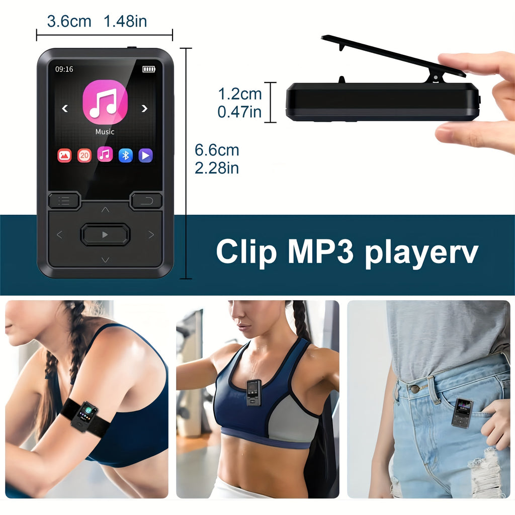 32GB Mini Portable MP3 Player - Exceptional High-Fidelity Sound, FM Radio, Voice Recorder, E-book