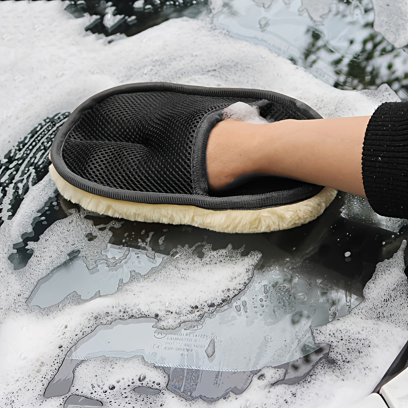 Ultra-Soft Microfiber Car Cleaning Glove, 9.84" x 3.5", Perfect for Auto Detailing & Maintenance