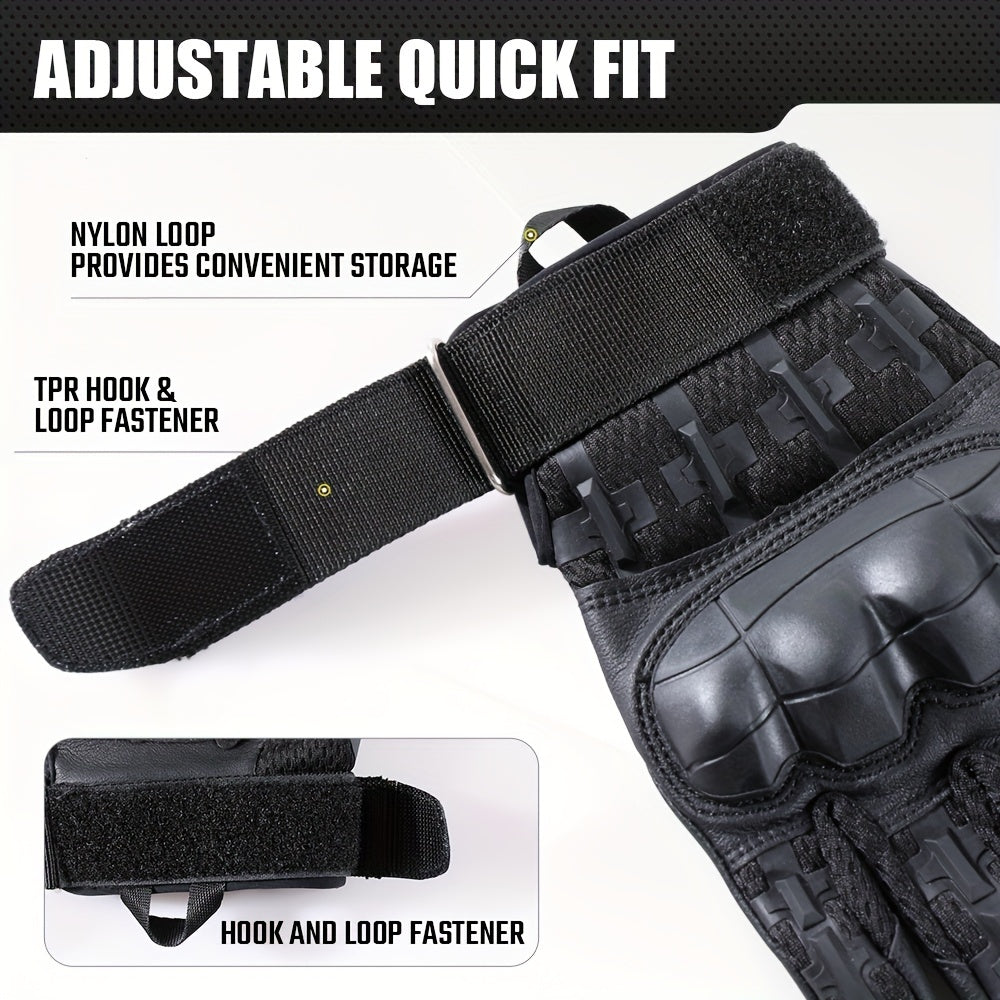 Professional Non-Slip Gloves For Outdoor Activities - Windproof And Adjustable For Cycling, Hunting, And Driving
