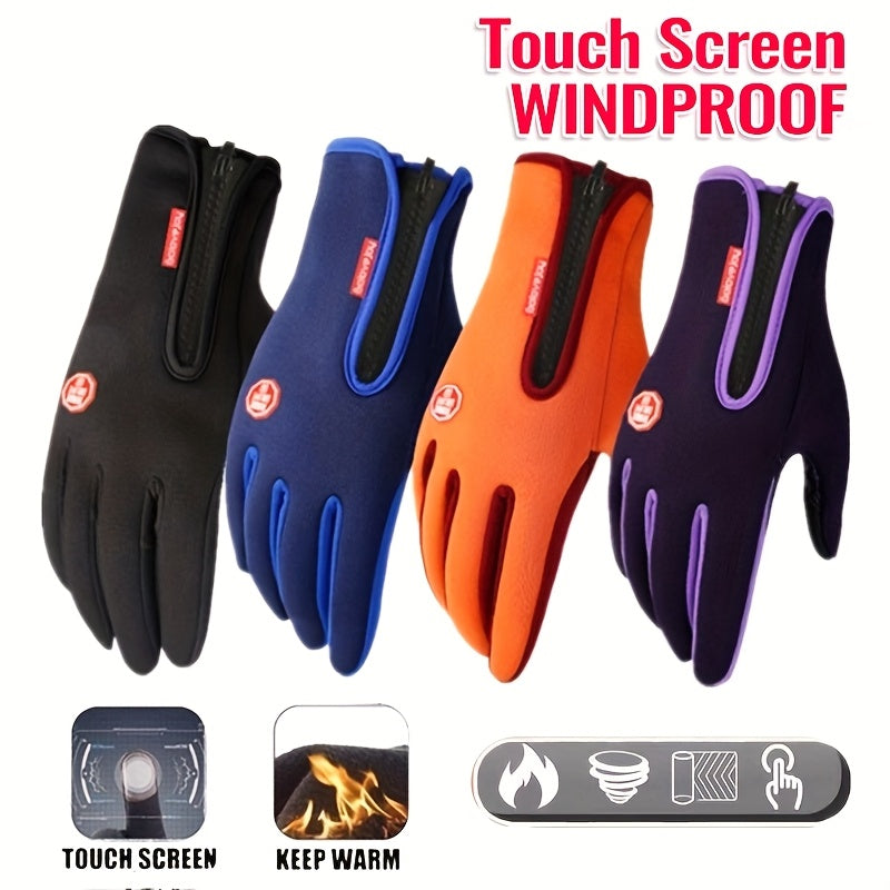 Men'S and Women'S Outdoor Touchscreen Windproof Gloves - Full-Finger Design, Warm-Keeping, Gloves for Cold Weather, Winter Gloves|Stylish Glove Design|Warm Gloves