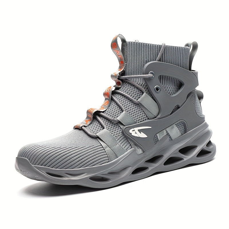 PLUS SIZE Men's Lightweight Safety Resistant Work Boots, Casual Comfortable Blade Boots