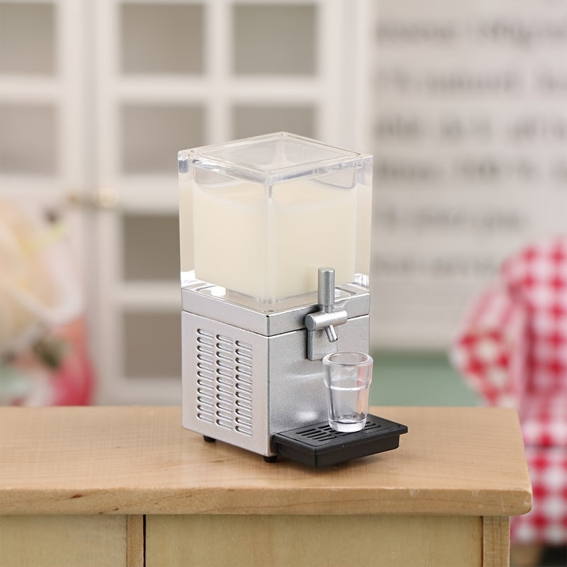 Baotree Miniature Dollhouse Juice Machine Set - 1:12 Scale Fruit Beverage Model Toys For Collectors, Ages 14+