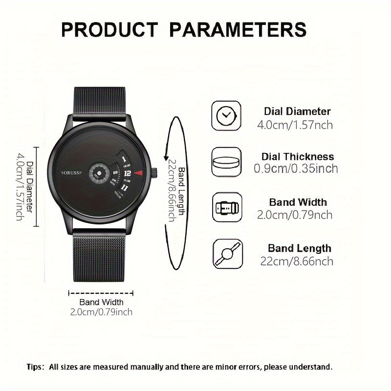 New technology personality trend high-grade men's watch  cool handsome everything durable mesh belt sports youth student men's watch