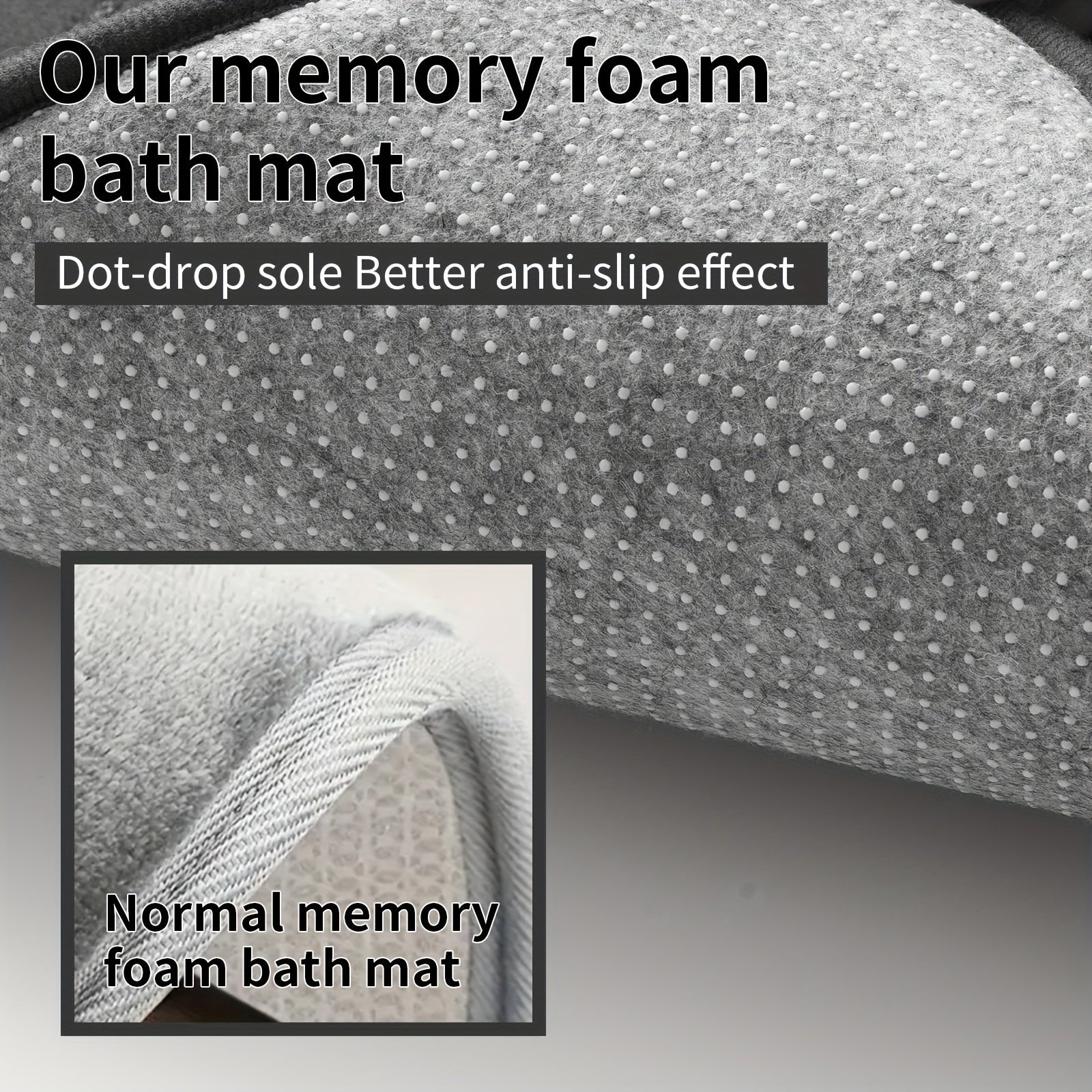 Bath Mat Set, Memory Foam Bathroom Rug Sets, Ultra Absorbent Bath Mat For Bathroom, Tub, Toilet - Non-Slip Bath Rugs Machine Washable & Dries Quickly, Bathroom Accessories, Bathroom Decor Set