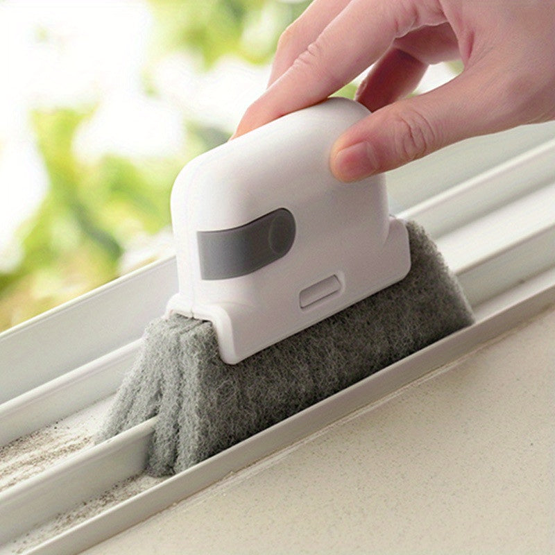 1pc Premium 2-in-1 Window Slot Cleaning Master - Detachable Door and Window Slot Brush, Glass Window Slot Dead Corner Cleaner, Window Sill Gap Brush, Reaches Tight Spaces, Easy to Clean, Durable and Long-Lasting