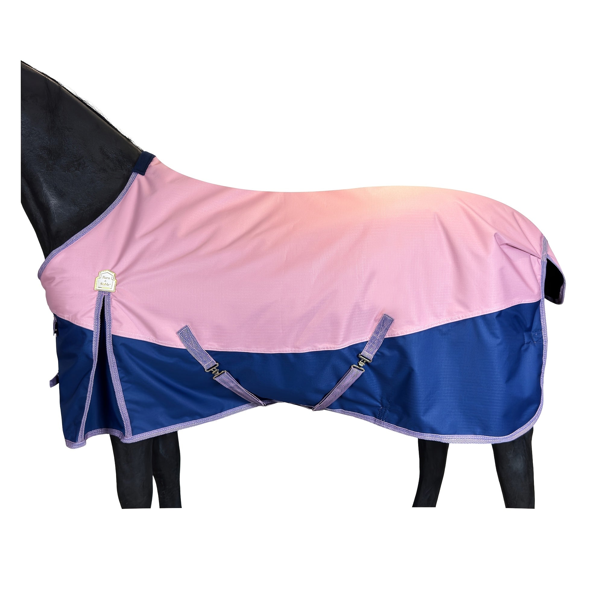 BARN & STABLE Heavy-Duty 600D Waterproof Horse Blanket - 3000mm/3000mvp Winter Turnout Rug with 200g Fill, & Adjustable Fit, All-Weather Horse Cover for Horses (Arabian, Thoroughbred, Shetland) - Durable Equestrian Gear, Hors