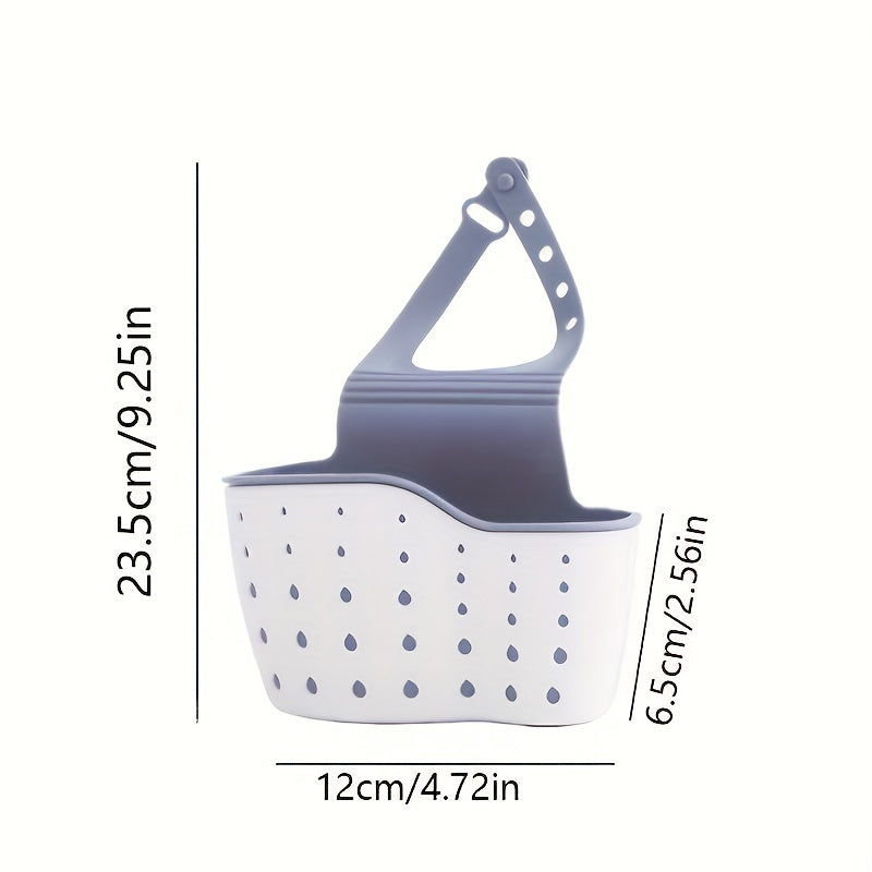 1 Pc Multifunctional Sink Sponge Rack With Adjustable Shoulder Strap
