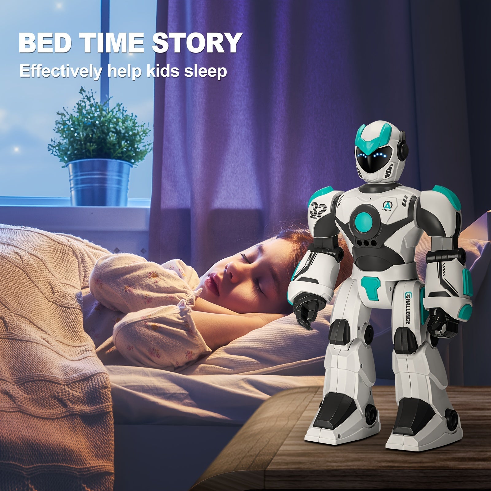 Remote Voice Control Large Robot: 2.4Ghz WiFi Signal Intelligent Programmable Popular Science Story Toys with Gesture Sensing Presents for Kids Christmas Halloween Gift