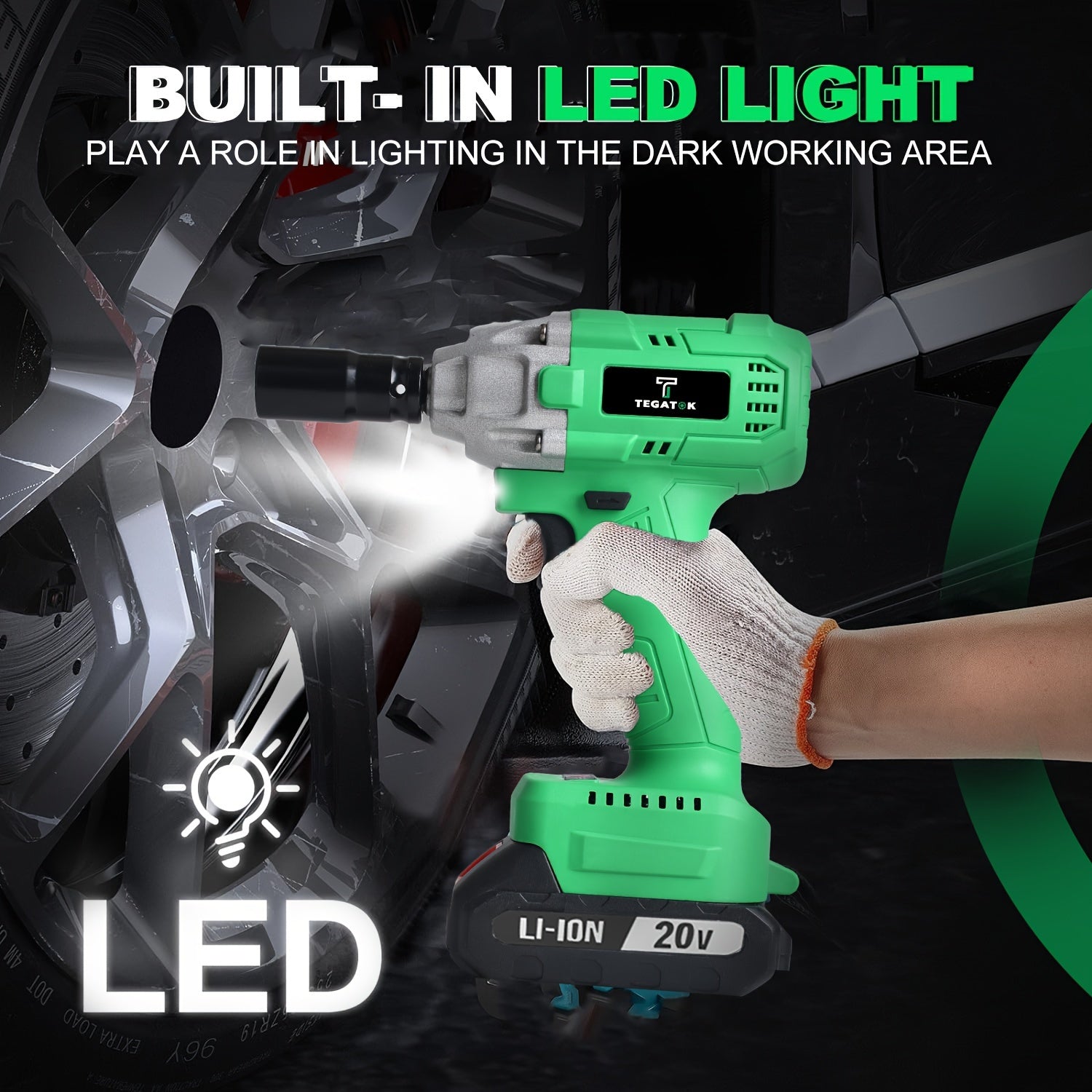 High-Torque 20V Cordless 1/2-Inch Impact Wrench